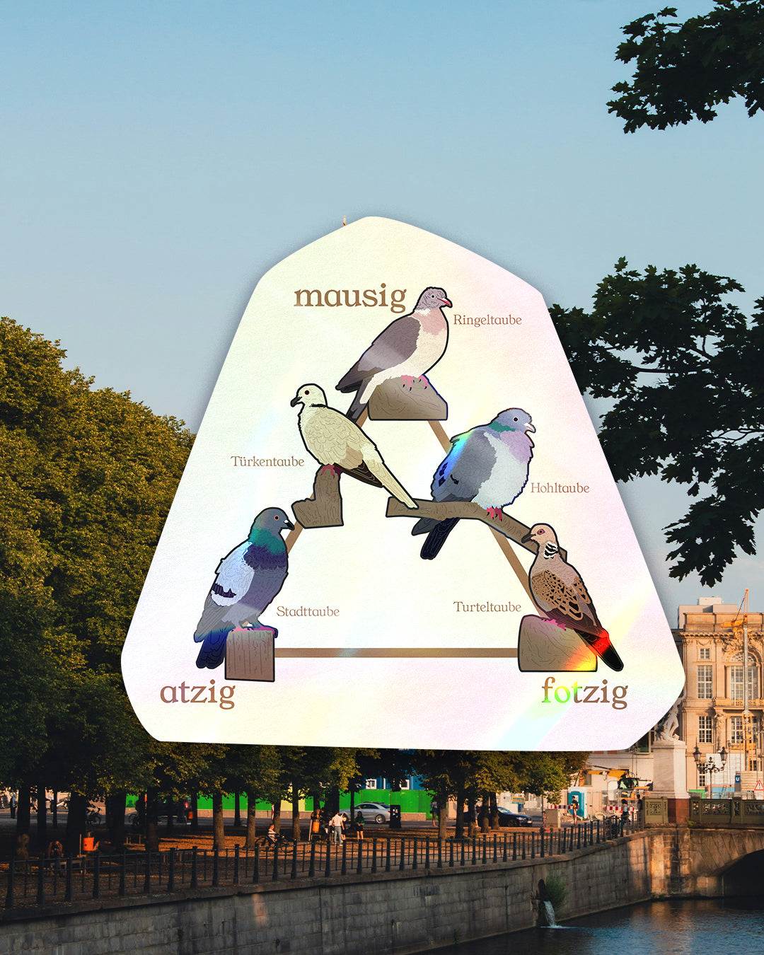 Holy triangle Pigeon Sticker