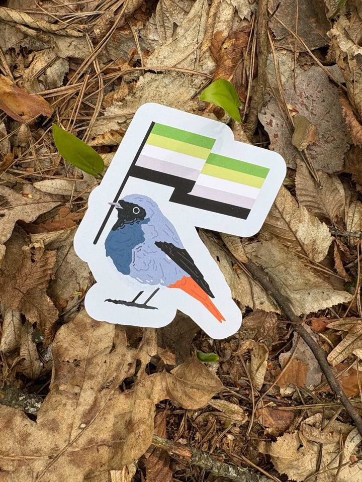 Aromantic Redstart Sticker