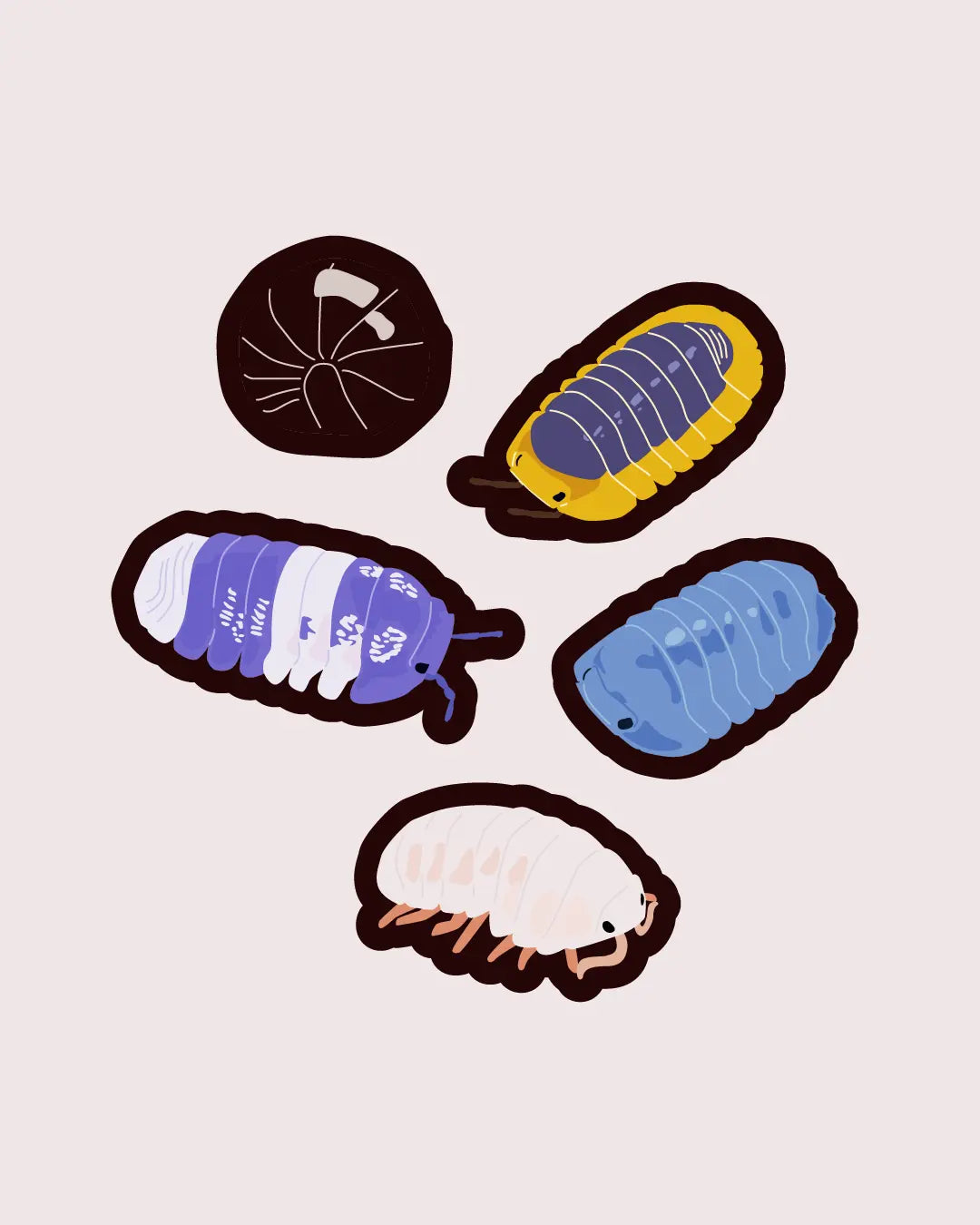 Mini Isopod Sticker Pack