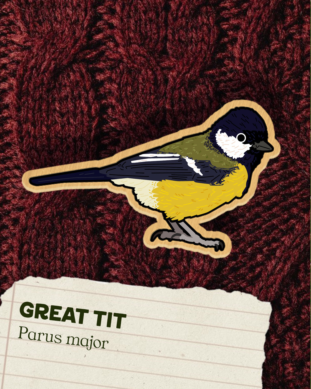 Tits, Chickadees and Titmice - Wooden Pins