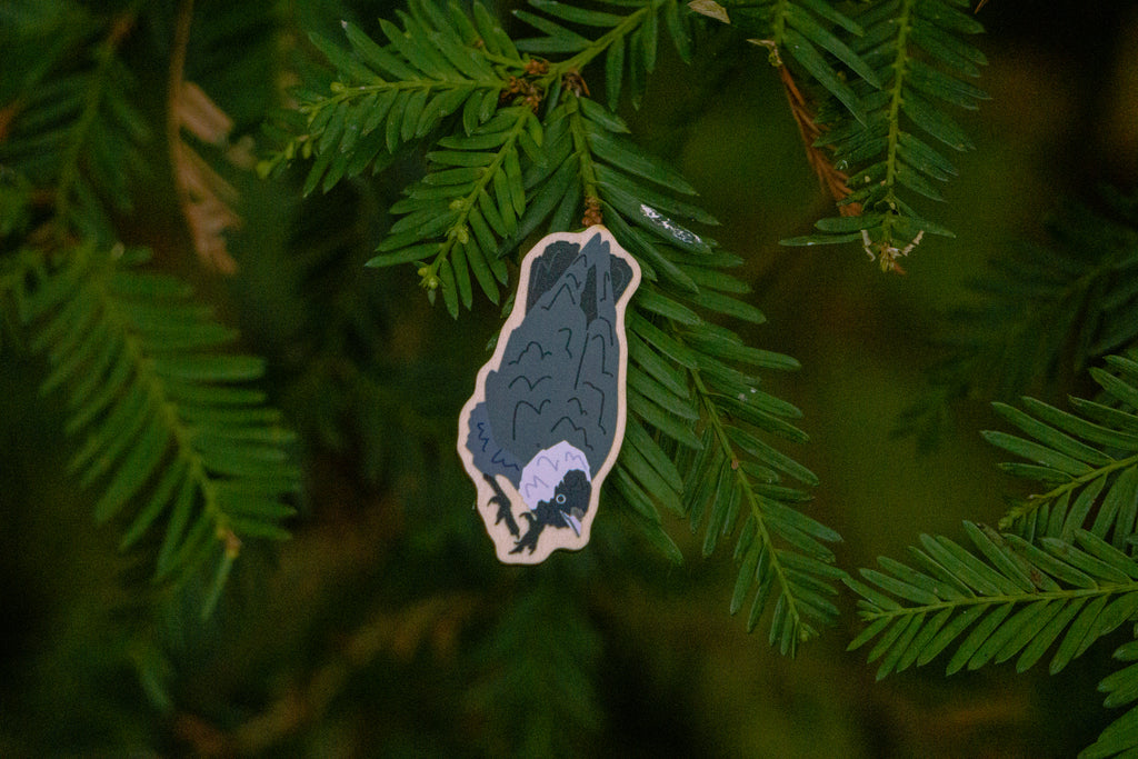 Jackdaw Wooded Pin