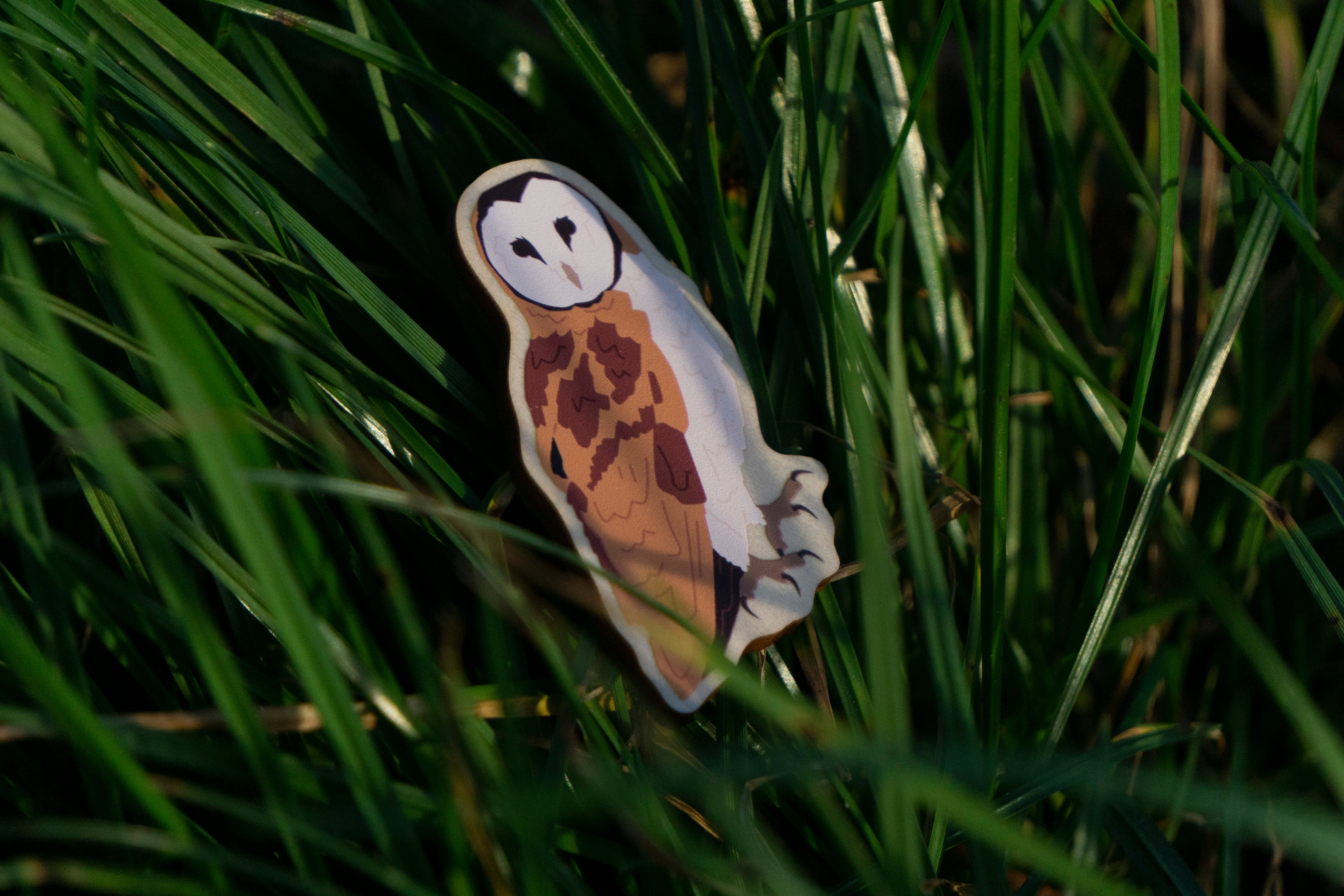Barn Owl Wooden Pin