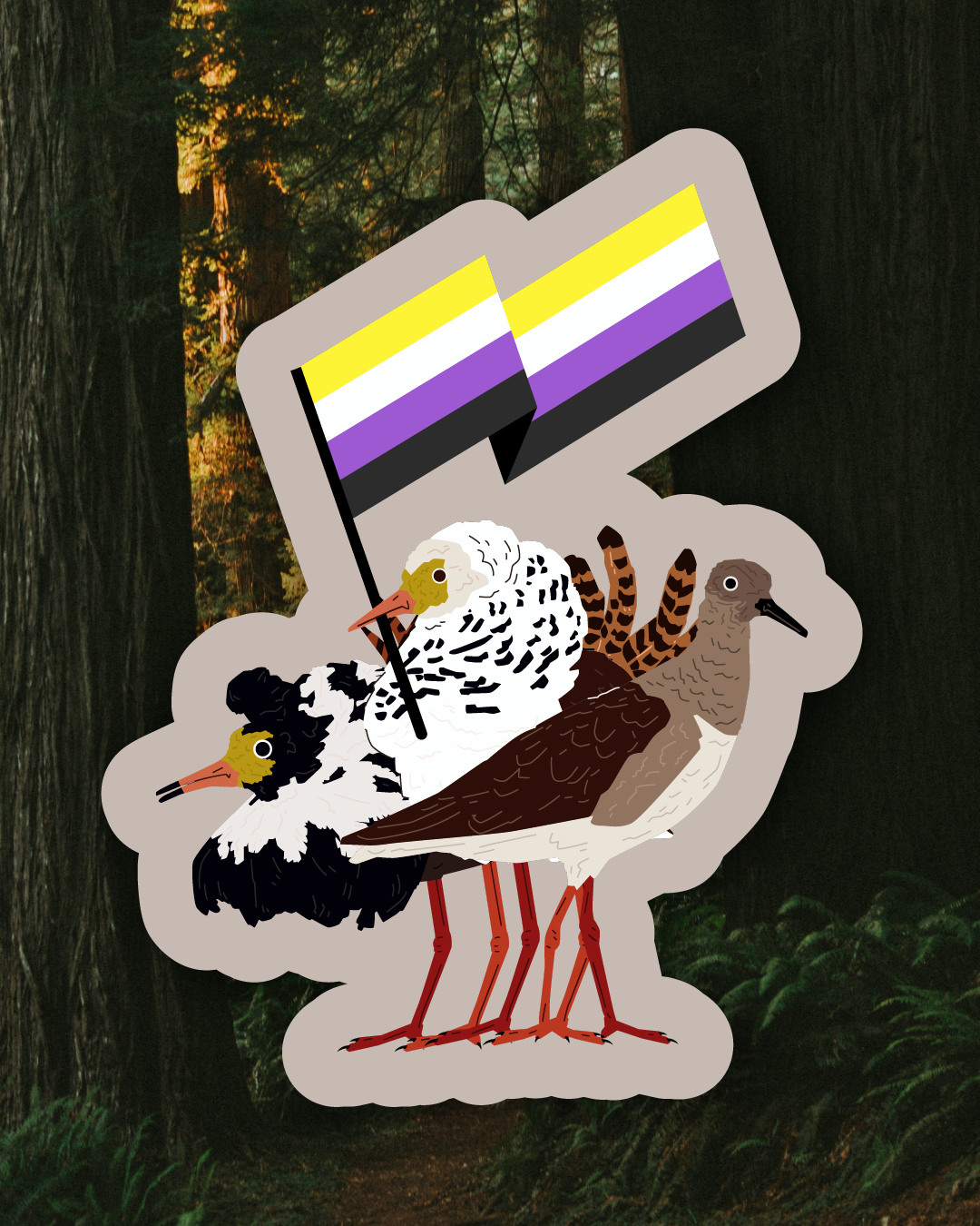 Ruff - Non-Binary Sticker