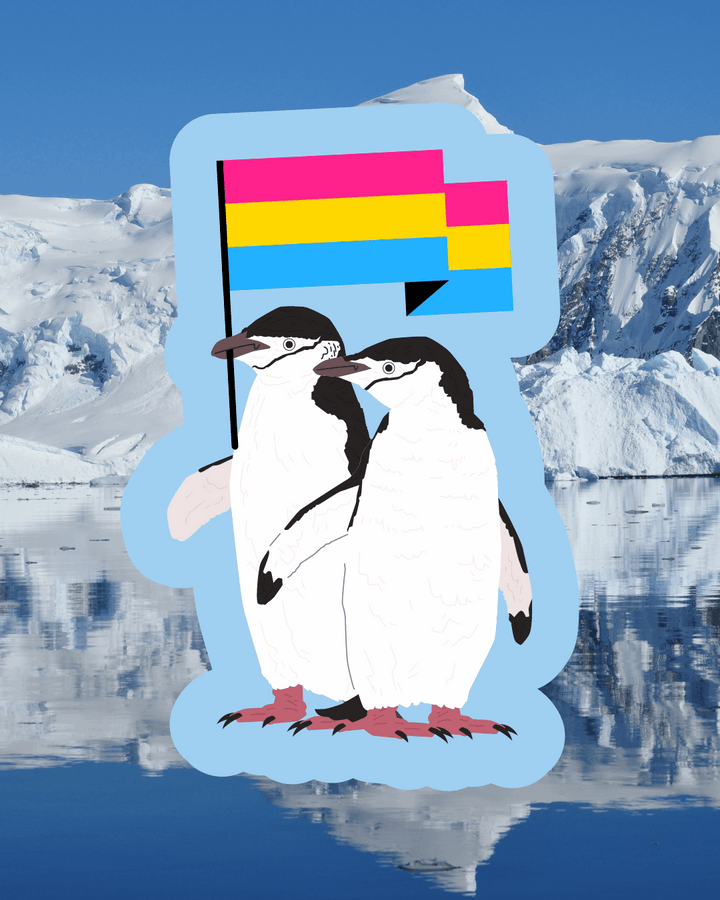 Pansexual Chainstrap Penguin Sticker