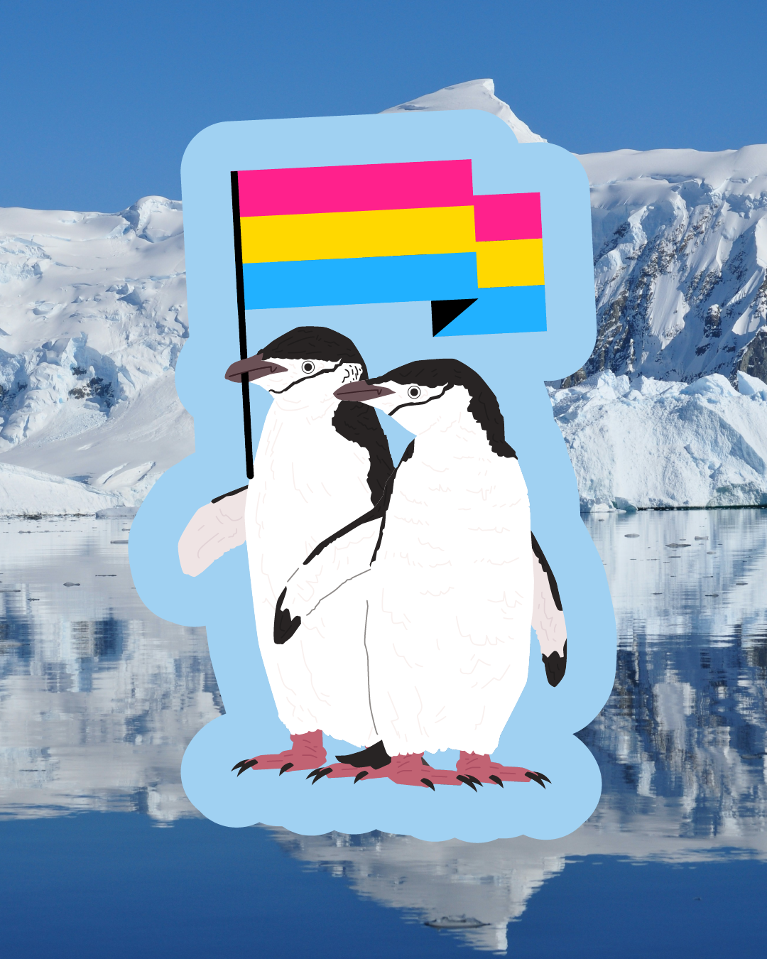 Pansexual Chainstrap Penguin Sticker