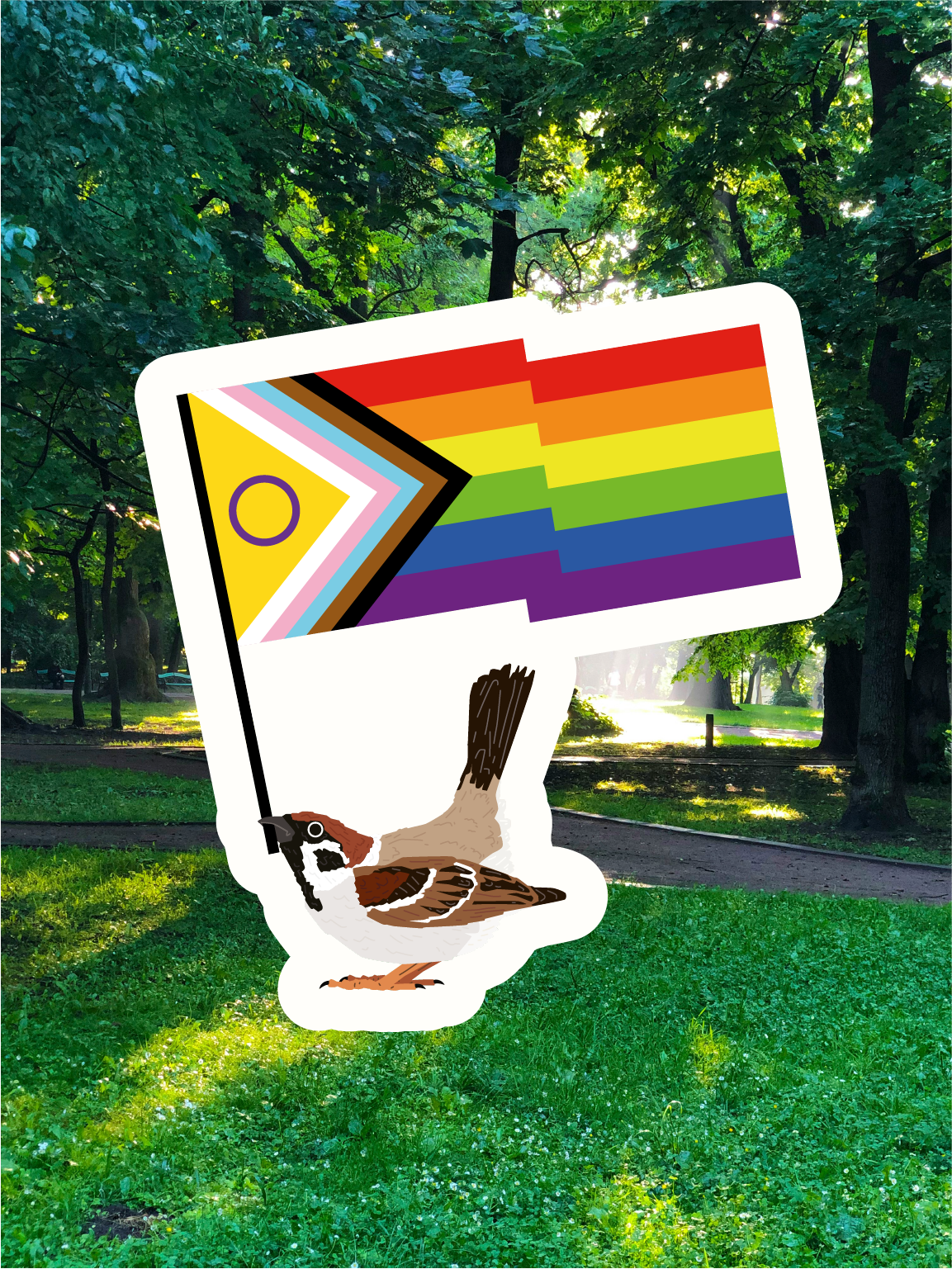 Queer Tree Sparrow Sticker