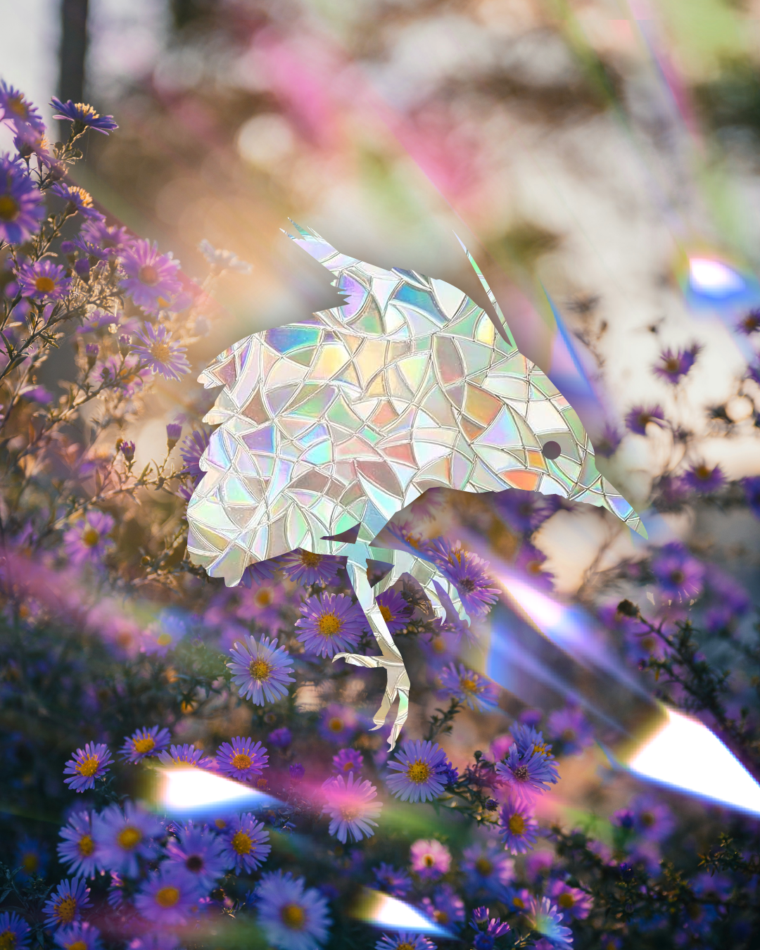 Night Heron adhesive Suncatcher